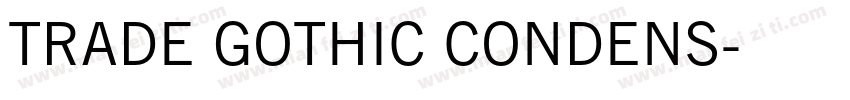 TRADE GOTHIC CONDENS字体转换